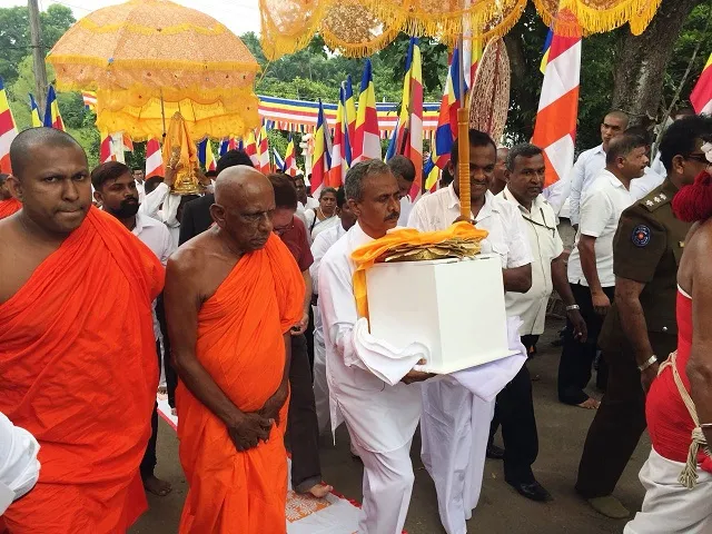 Most Sacred Relics of Lord Buddha arrived at Kalutara District for Public exposition