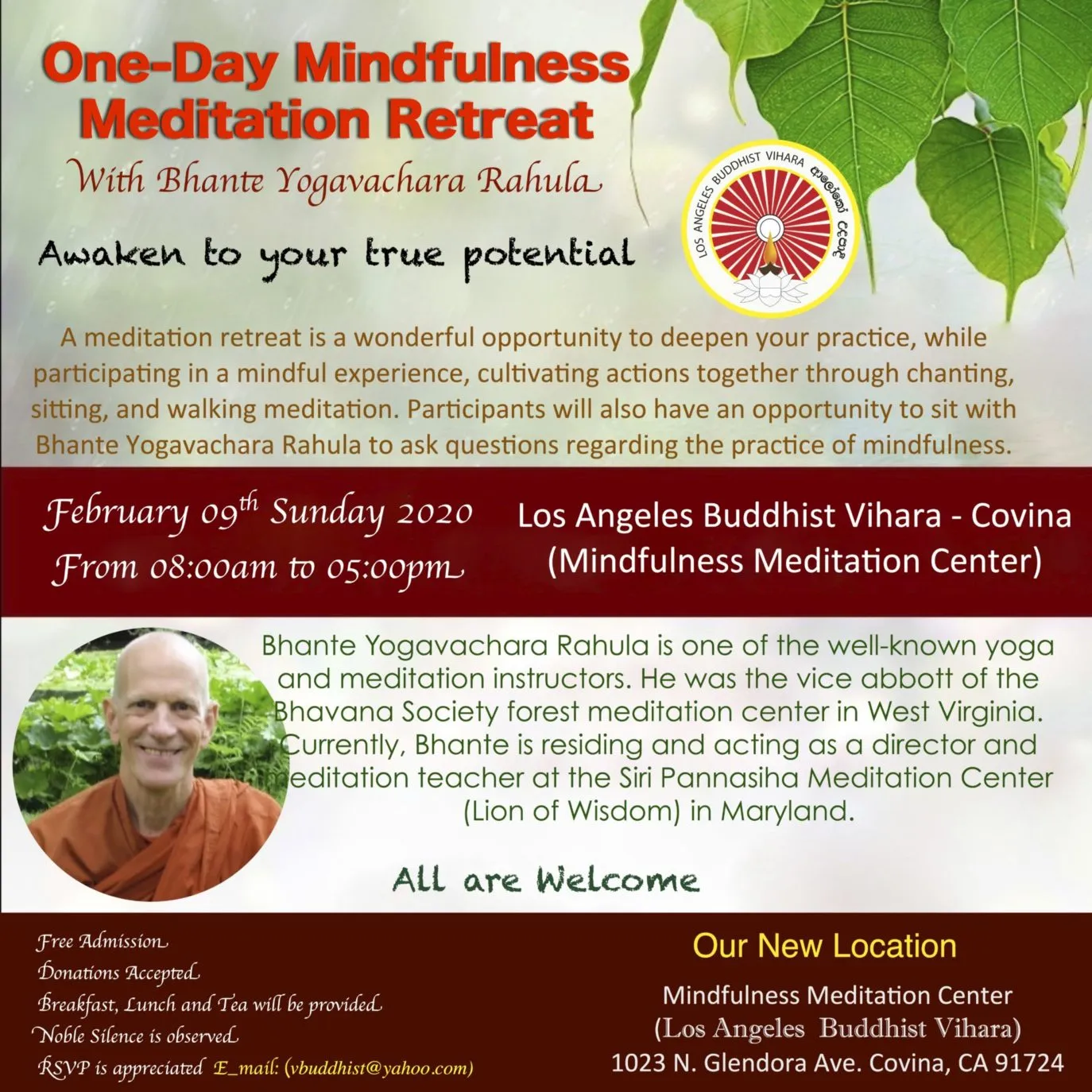 Bhante Rahaula Retreat February