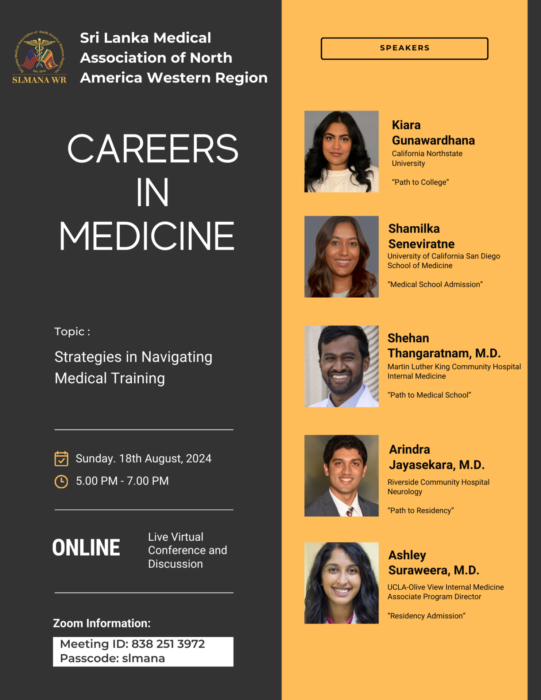 SLMANA-WR-Careers In Medicine webinar-8-17-2024-Zoom Flyer